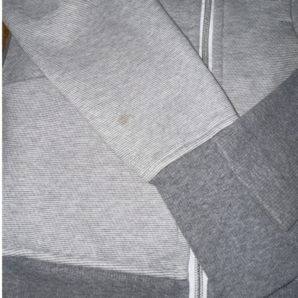 Lululemon Scuba Full Zip Hoodie Womens Heathered Grey Textured Knit Jacket - Picture 2 of 4